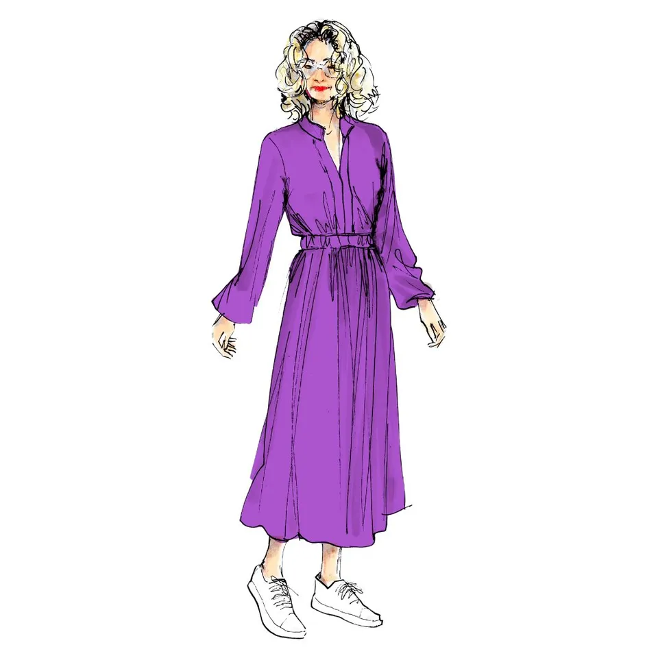 schnittmuster-berlin-jerseykleid-elba-v-ausschnitt-damen image 1