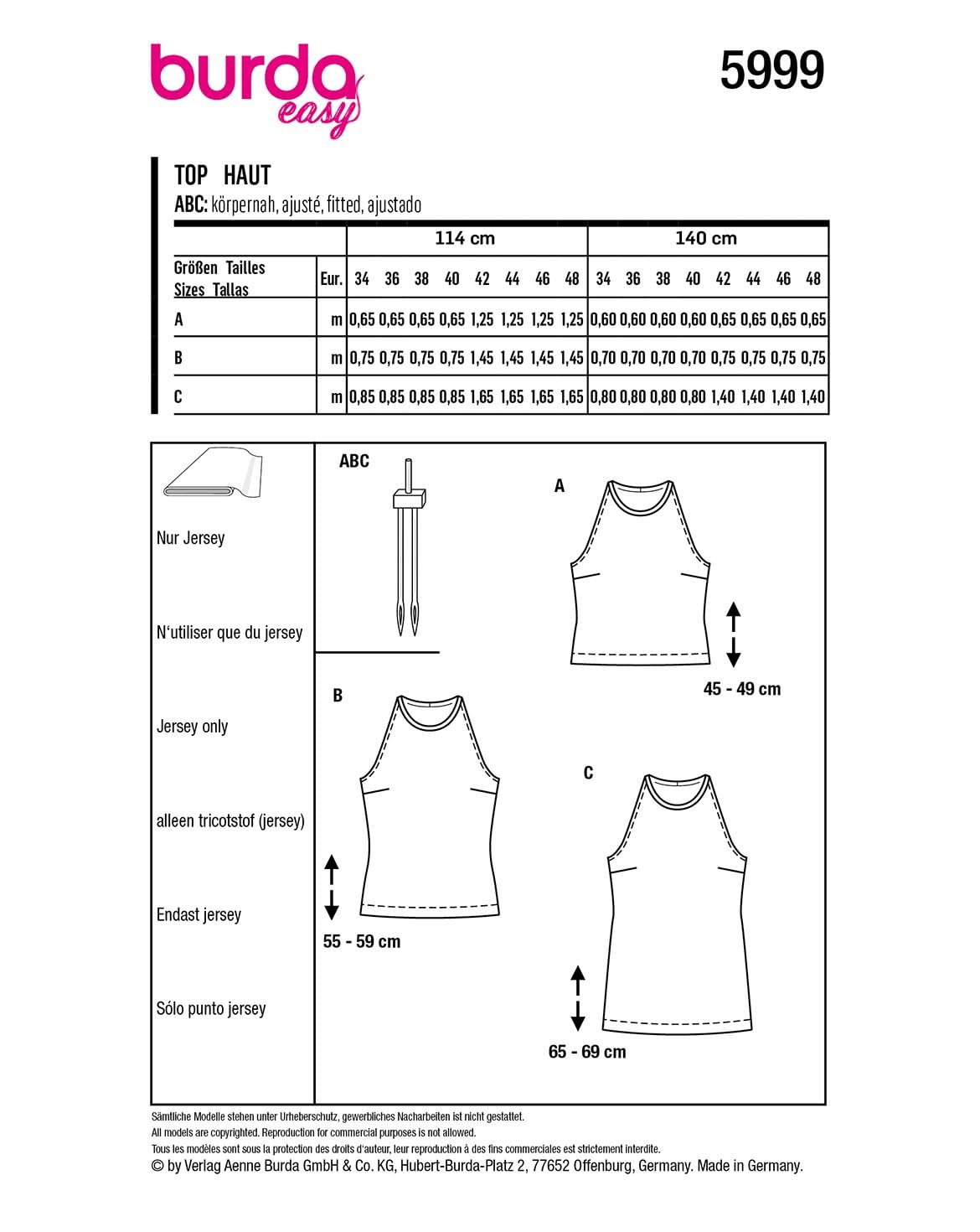 burda-style-schnittmuster-5999-rmellose-tops-damen-gr-34-48-n-hlevel-sehr-leicht image 2