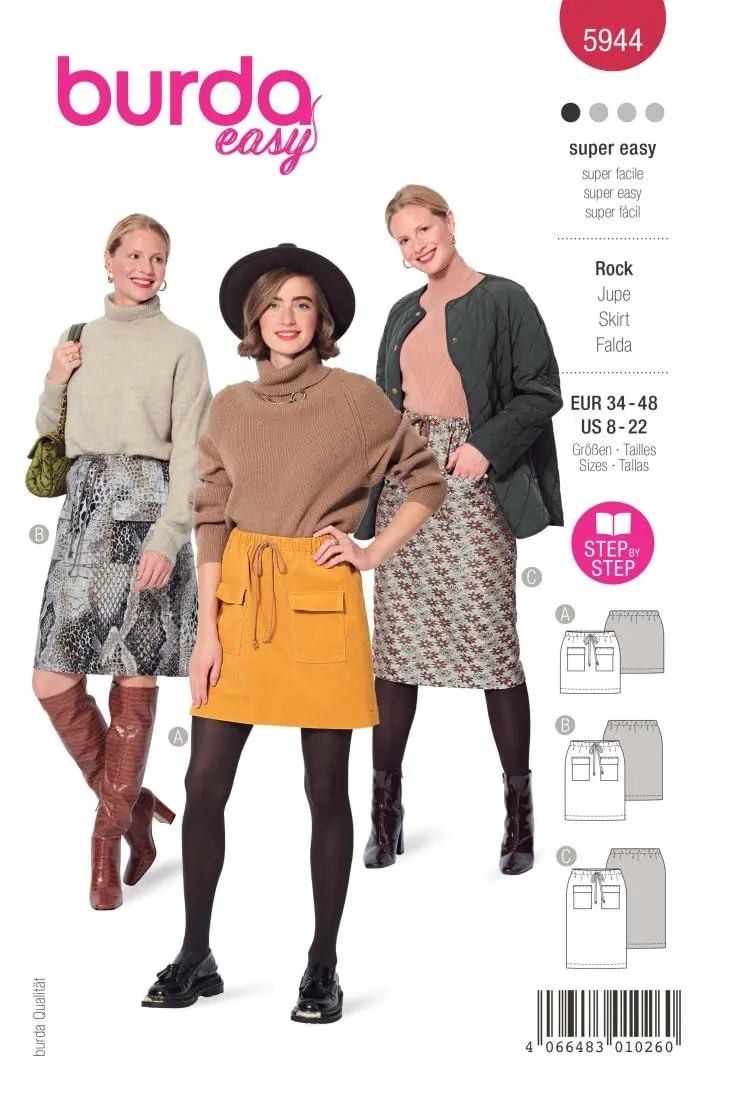 burda-style-5944-schnittmuster-rock-damen-gr-34-48-level-1 image 1
