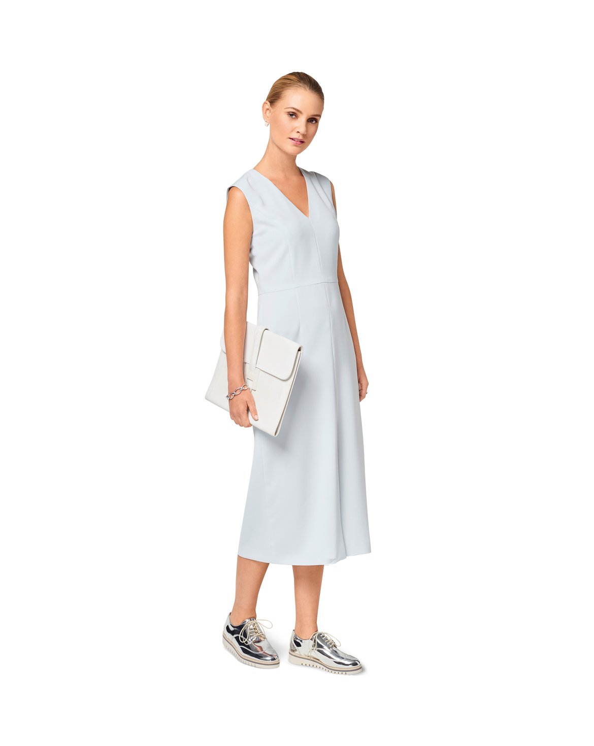 burda-style-6511-damen-schnittmuster-kleid-mit-v-ausschnitt-und-4-bahnenrock-gr- image 3