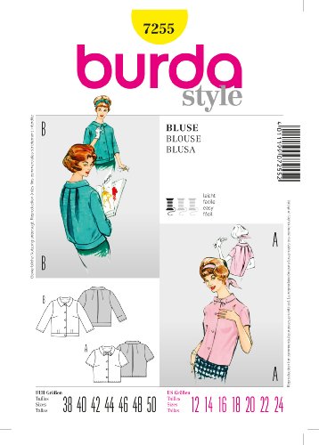 burda-style-7255-schnittmuster-bluse-damen-gr-38-50-mehrgr-en-papierschnitt image 3