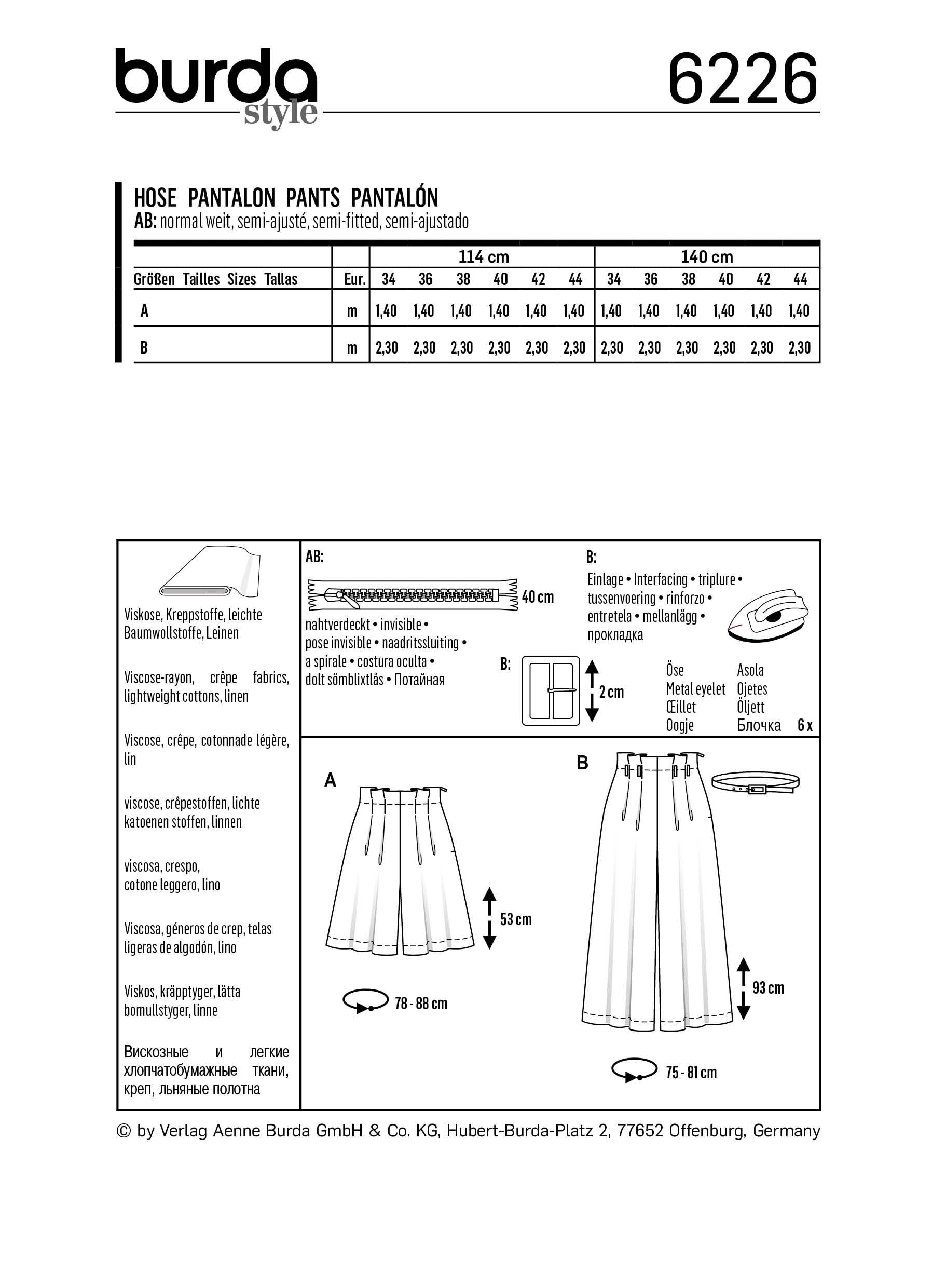 burda-style-6226-schnittmuster-damen-shorts-und-culotte-gr-34-44 image 2