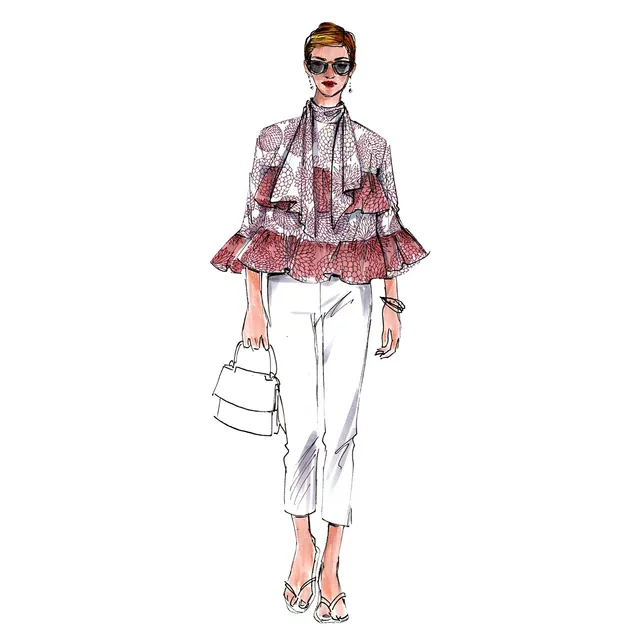 schnittmuster-berlin-bluse-casablanca-damen-boho-bluse image 1