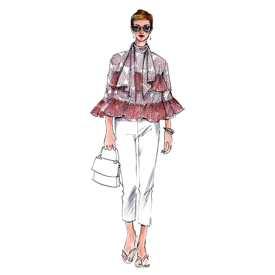 schnittmuster-berlin-bluse-casablanca-damen-boho-bluse image 1