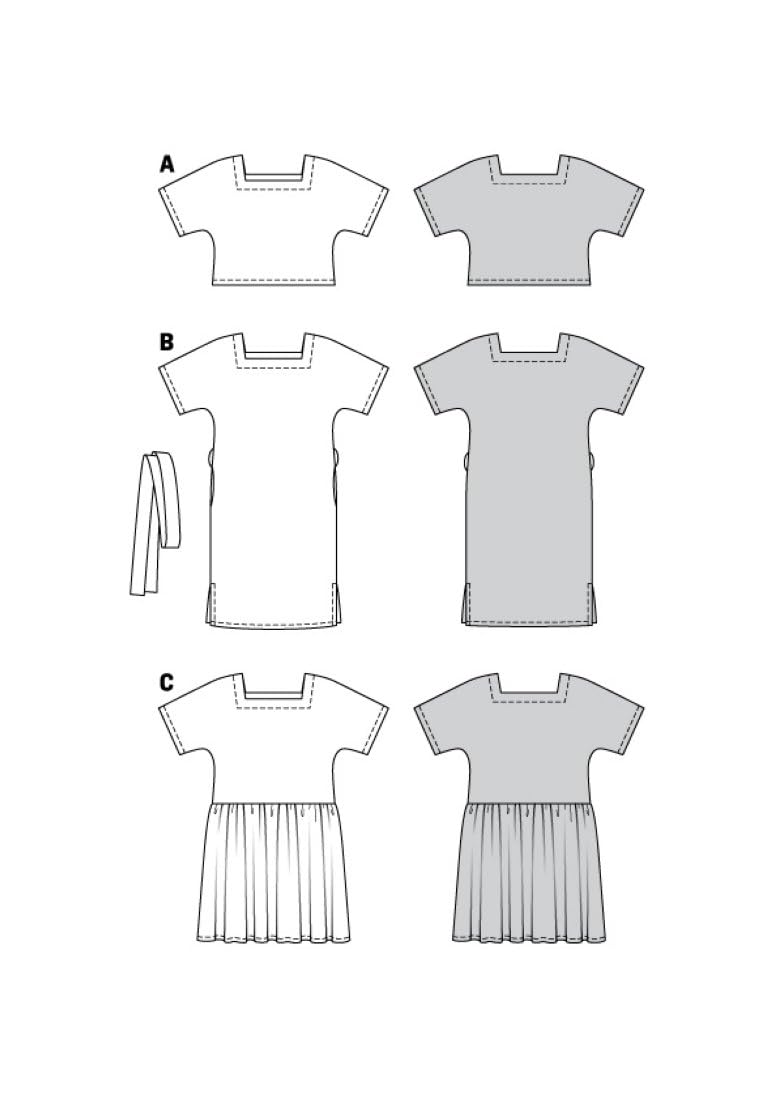 burda-style-6117-schnittmuster-shirt-und-kleid-damen-gr-34-44-level-1-super-easy image 4