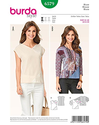 burda-style-b6579-schnittmuster-bluse-v-ausschnitt-patchwork image 7