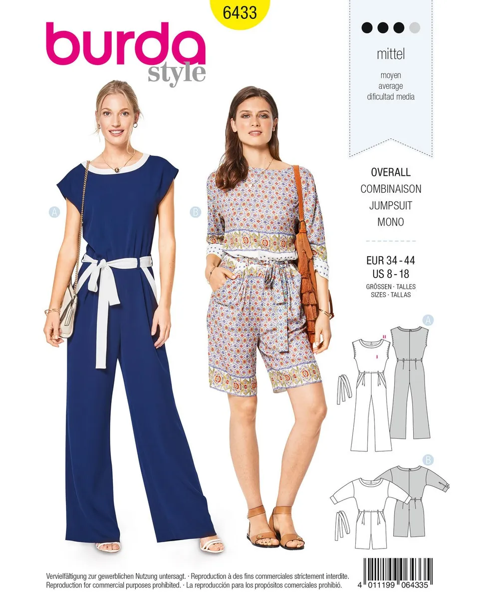 burda-style-schnittmuster-6433-overall-damen-gr-34-44 image 1
