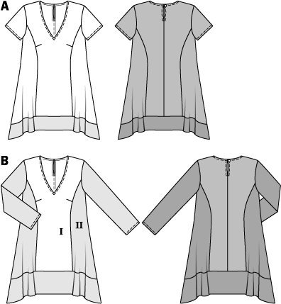 burda-style-6786-schnittmuster-tunika-damen-gr-44-60-level-2-leicht image 6