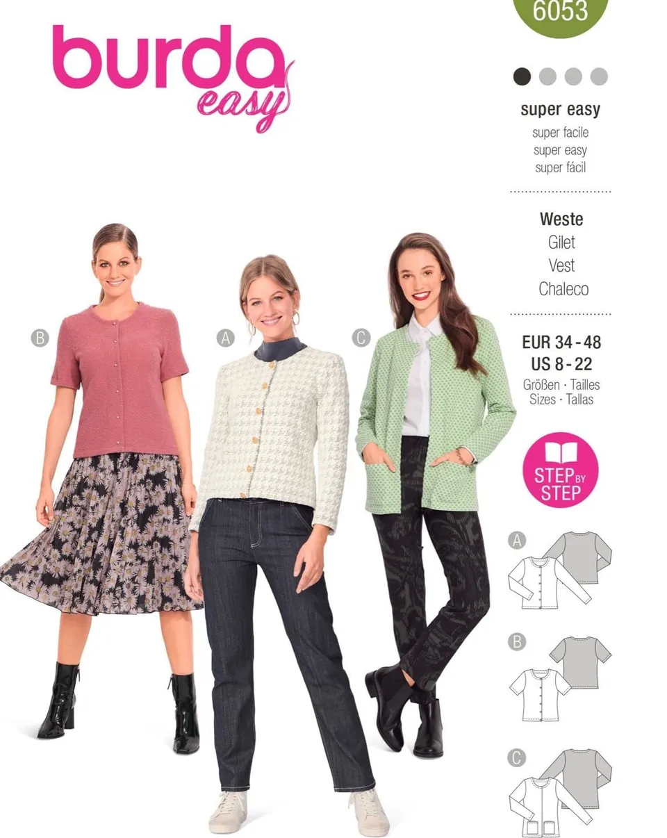 burda-style-easy-6053-damen-jacke-mit-rundhalsausschnitt-schnittmuster-gr-34-48 image 1