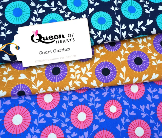 albstoffe-queen-of-hearts-court-garden-bio-canvas-meterware image 1