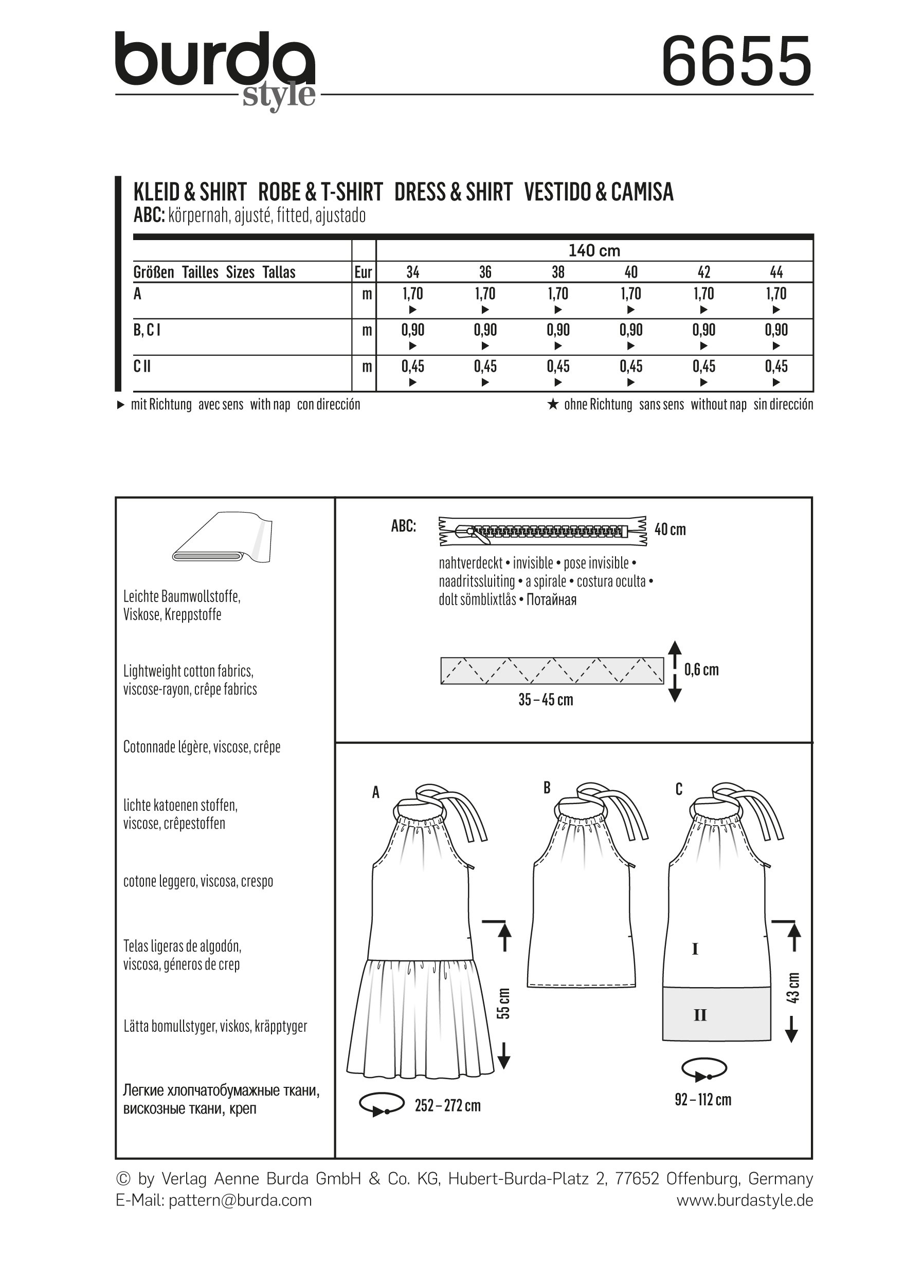 burda-style-b6655-schnittmuster-kleid-und-shirt-damen-sommer image 2