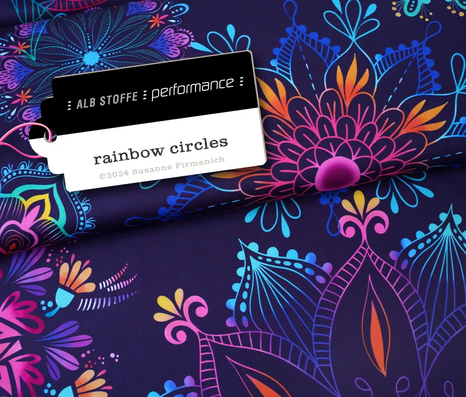 albstoffe-performance-rainbow-circles-violett-active-wear-jersey-bio-meterware image 1