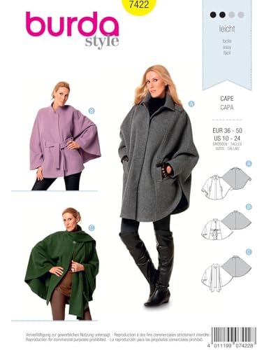 burda-style-7422-damen-capes-schnittmuster-gr-36-50-plus-size image 4