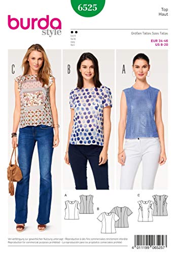burda-style-6525-damen-top-und-bluse-gr-34-46-papierschnitt image 7