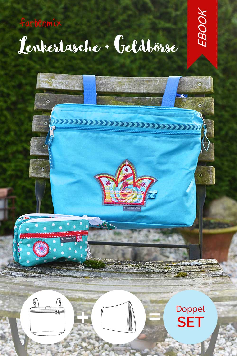 farbenmix-lenkertasche-und-geldb-rse-kreativ-ebook-doppelset image 1