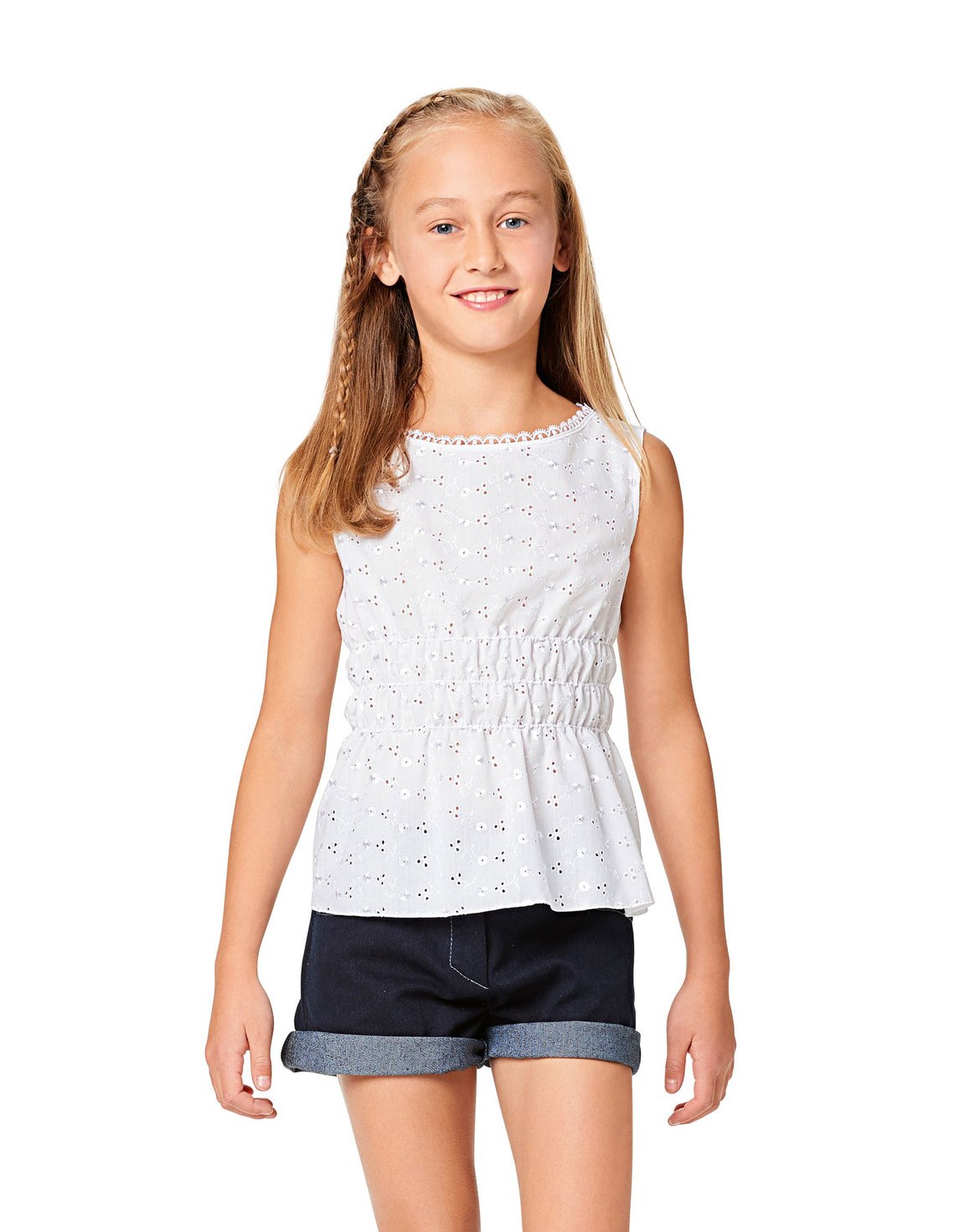 burda-style-9367-schnittmuster-top-und-kleid-mit-gummismok-f-r-kids-gr-116-158 image 3