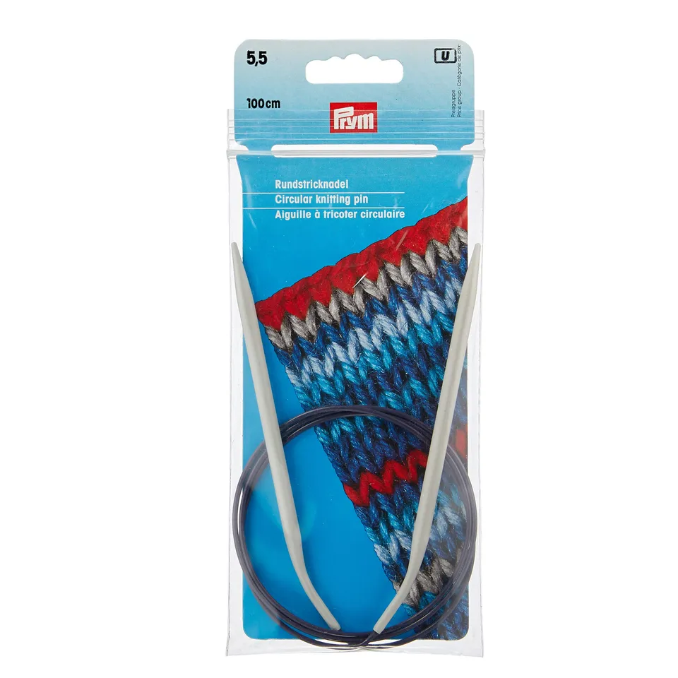 prym-rundstricknadeln-alu-100-cm-5-50-mm-grau image 1
