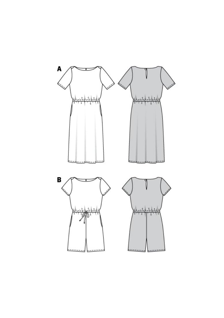 burda-style-6004-schnittmuster-kleid-und-overall-damen-gr-34-44-n-hlevel-leicht image 2