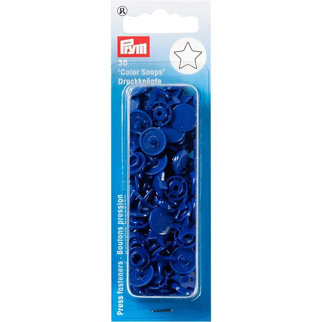 prym-393216-color-snaps-druckknopf-stern-k-nigsblau-kunststoff image 1