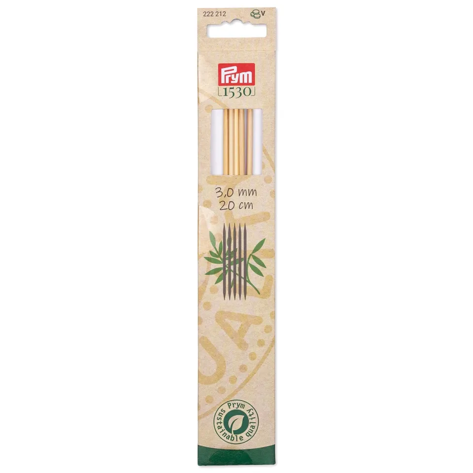 prym-1530-strumpfstricknadeln-20-cm-3-0-mm-bambus image 1