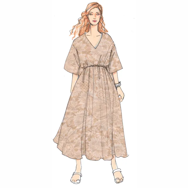 schnittmuster-berlin-ebook-sommerkleid-jill-midi-v-ausschnitt-damen image 1