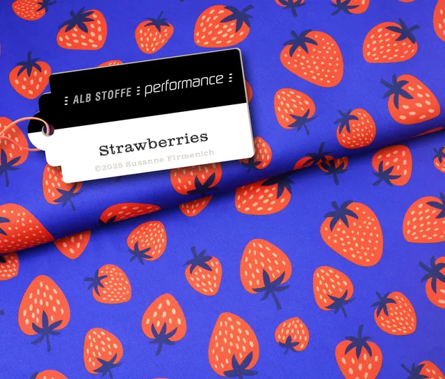 albstoffe-performance-strawberries-blau-active-wear-funktionsstoff-meterware image 1