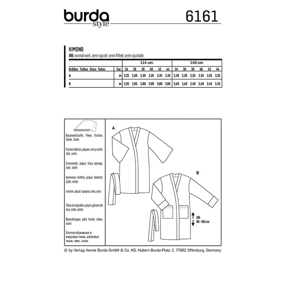 burda-style-6161-schnittmuster-damen-kimonos-mit-bindeg-rtel image 2