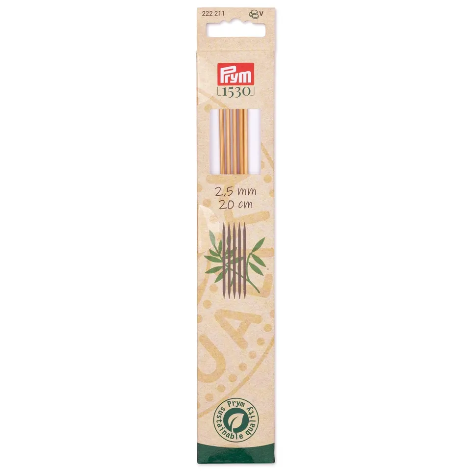 prym-222211-1-strumpfstricknadeln-aus-bambus-20-cm-2-5-mm image 1