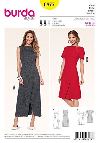 burda-style-6877-schnittmuster-kleid-mit-wickeleffekt-damen-gr-36-46 image 4
