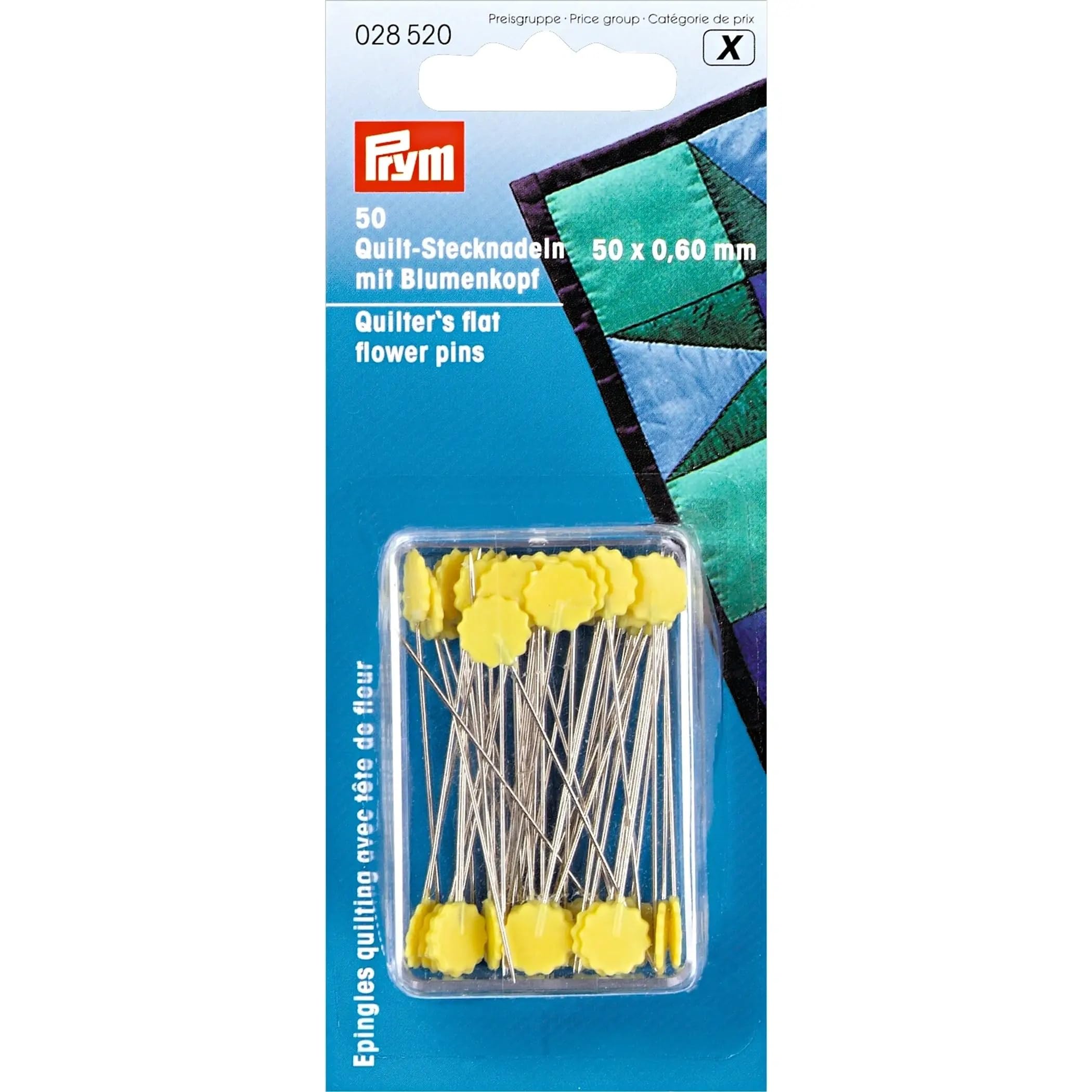 prym-quilt-stecknadeln-mit-blumenkopf-gelb-50-x-0-6-mm image 1