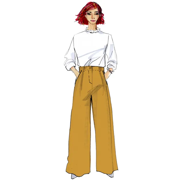 schnittmuster-berlin-premium-hose-eldorado-weite-bundfaltenhose-damen image 1