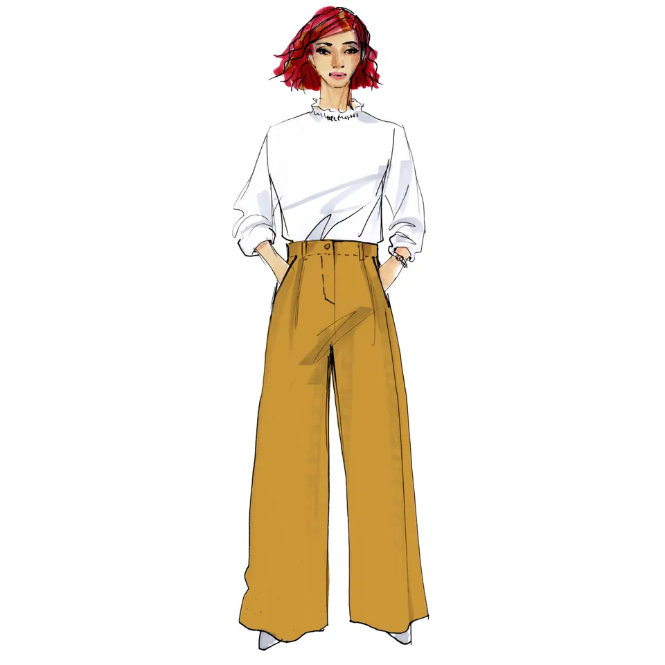 schnittmuster-berlin-premium-hose-eldorado-weite-bundfaltenhose-damen image 1