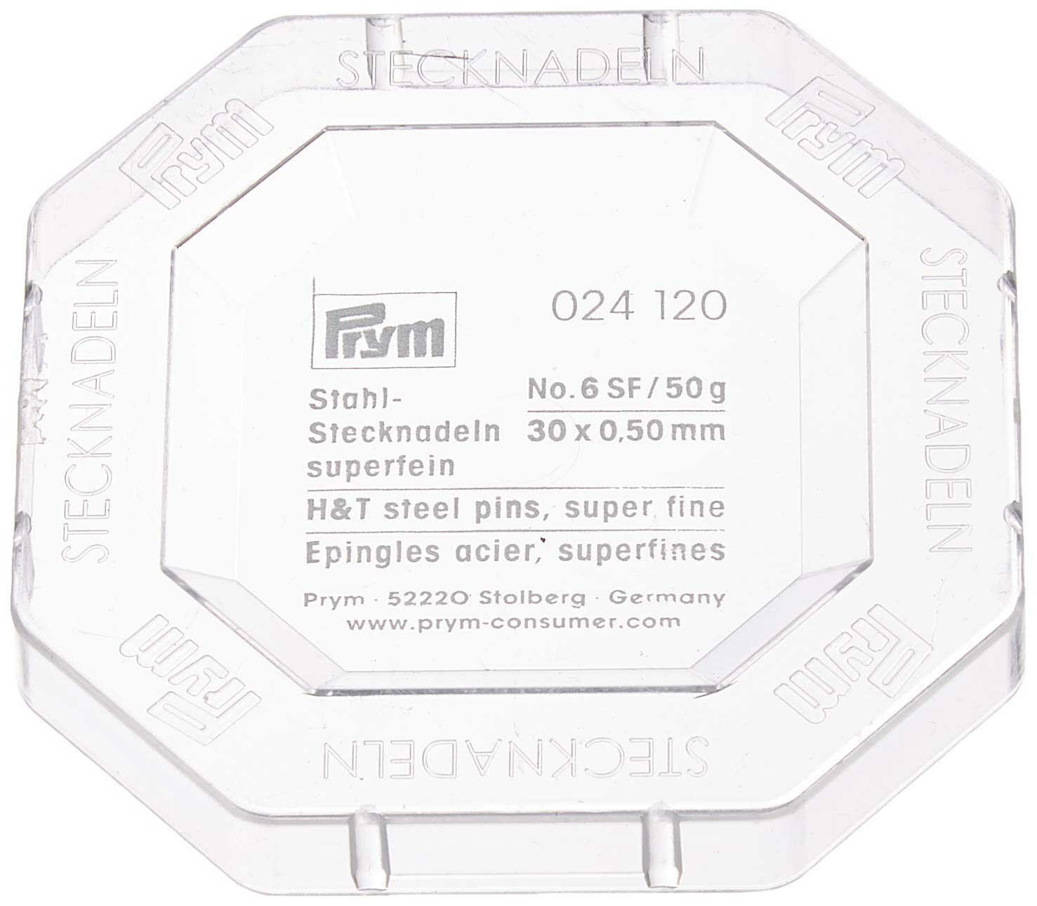 prym-024120-stahl-stecknadeln-0-50-x-30-mm-silber-50-g-kunststoffdose image 2