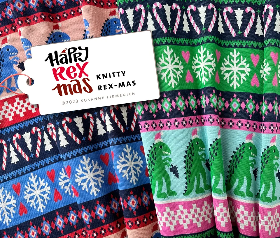 albstoffe-ugly-christmas-knitty-rexmas-bio-jacquard-jersey image 1
