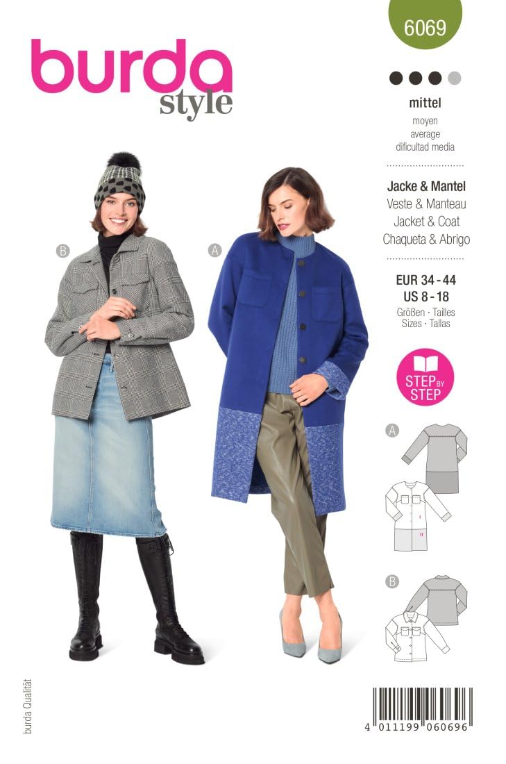 burda-style-schnittmuster-mantel-6069-damen-gr-34-44-mittel image 1