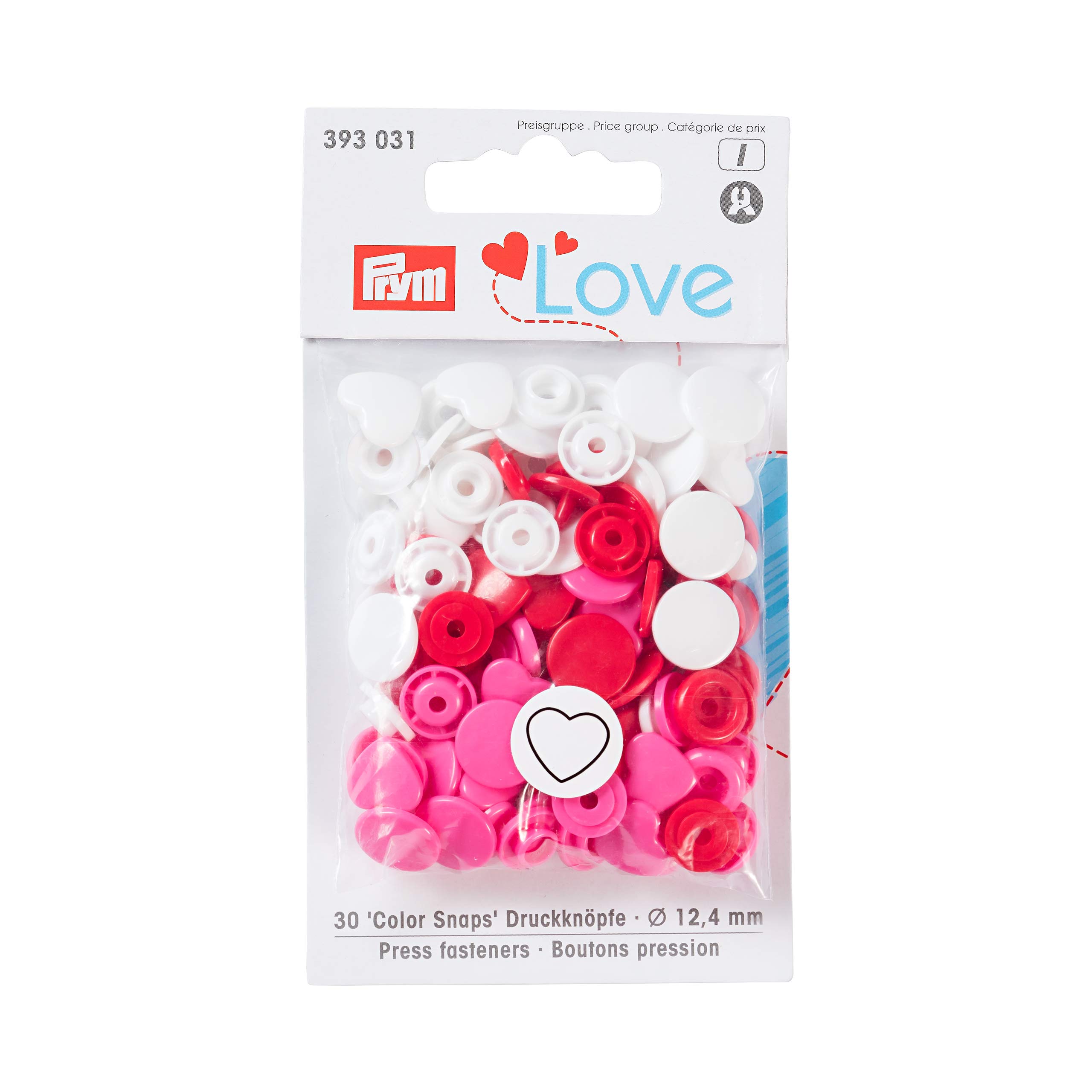 prym-393031-love-color-snaps-herz-12-4-mm-rot-wei-pink-druckknopf image 1