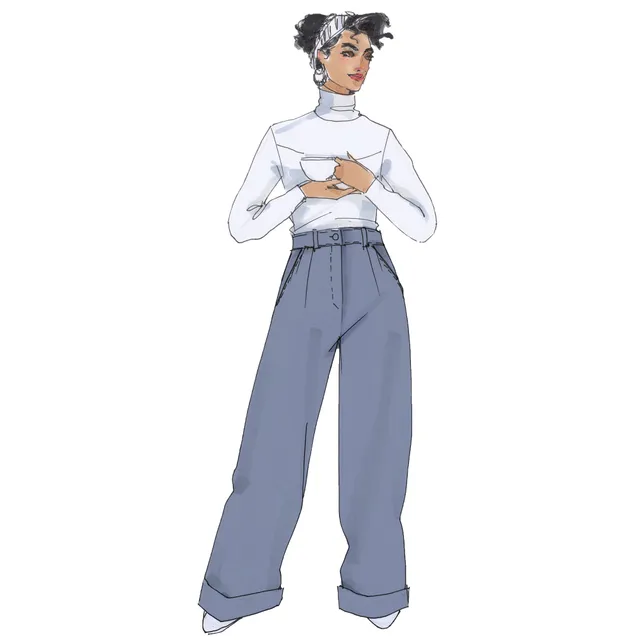 schnittmuster-berlin-marlenehose-viola-bundfaltenhose-damen-ebook-beamer image 1