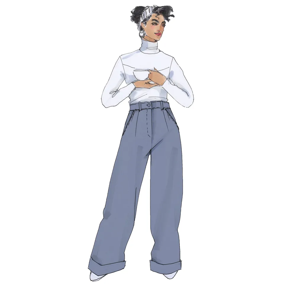 schnittmuster-berlin-marlenehose-viola-bundfaltenhose-damen-ebook-beamer image 1