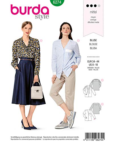 burda-style-6274-bluse-damen-34-44-schnittmuster image 2