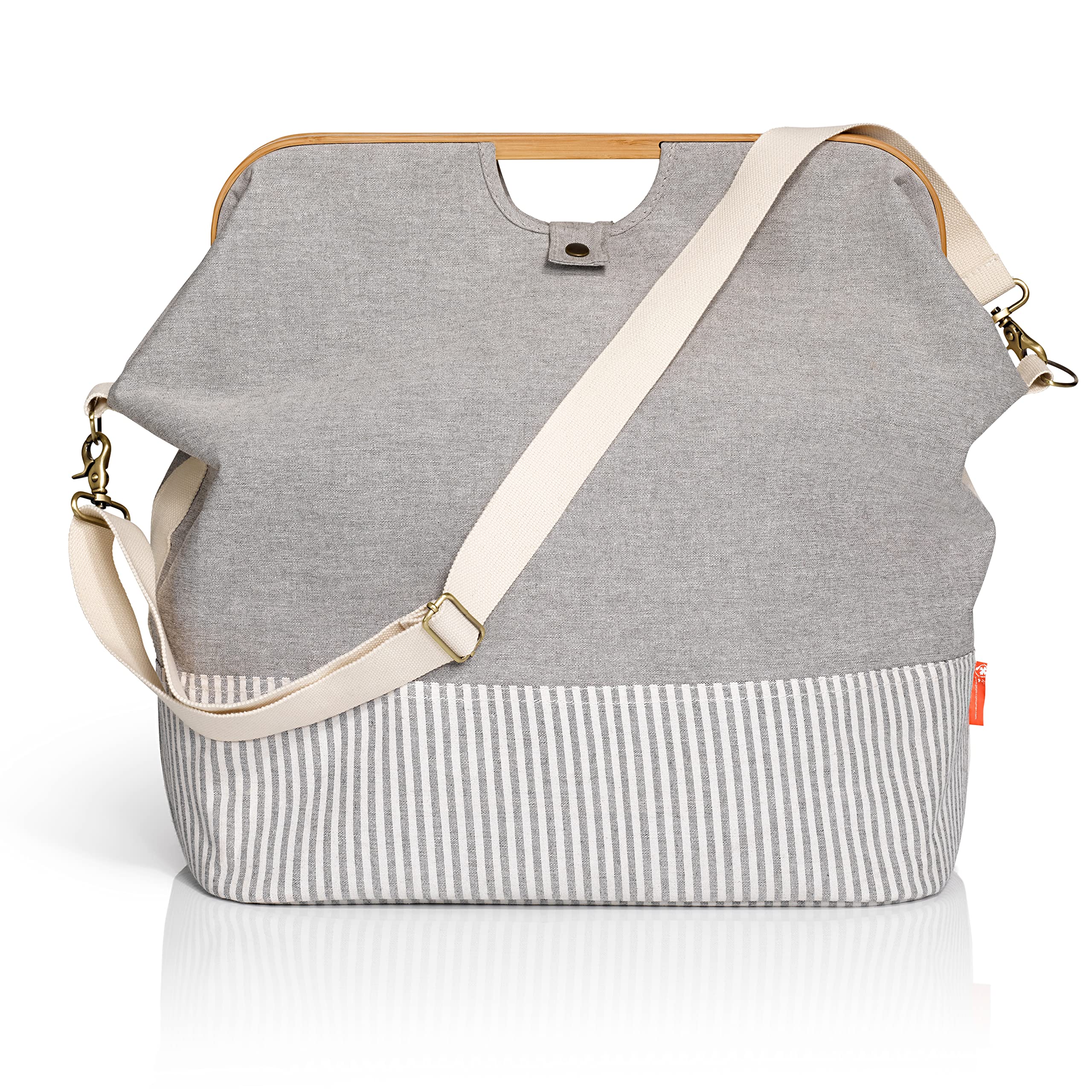 prym-speichern-reisetasche-leinwand-und-bambus-grau-n-hmaschinentasche-f-r-n-hma image 1