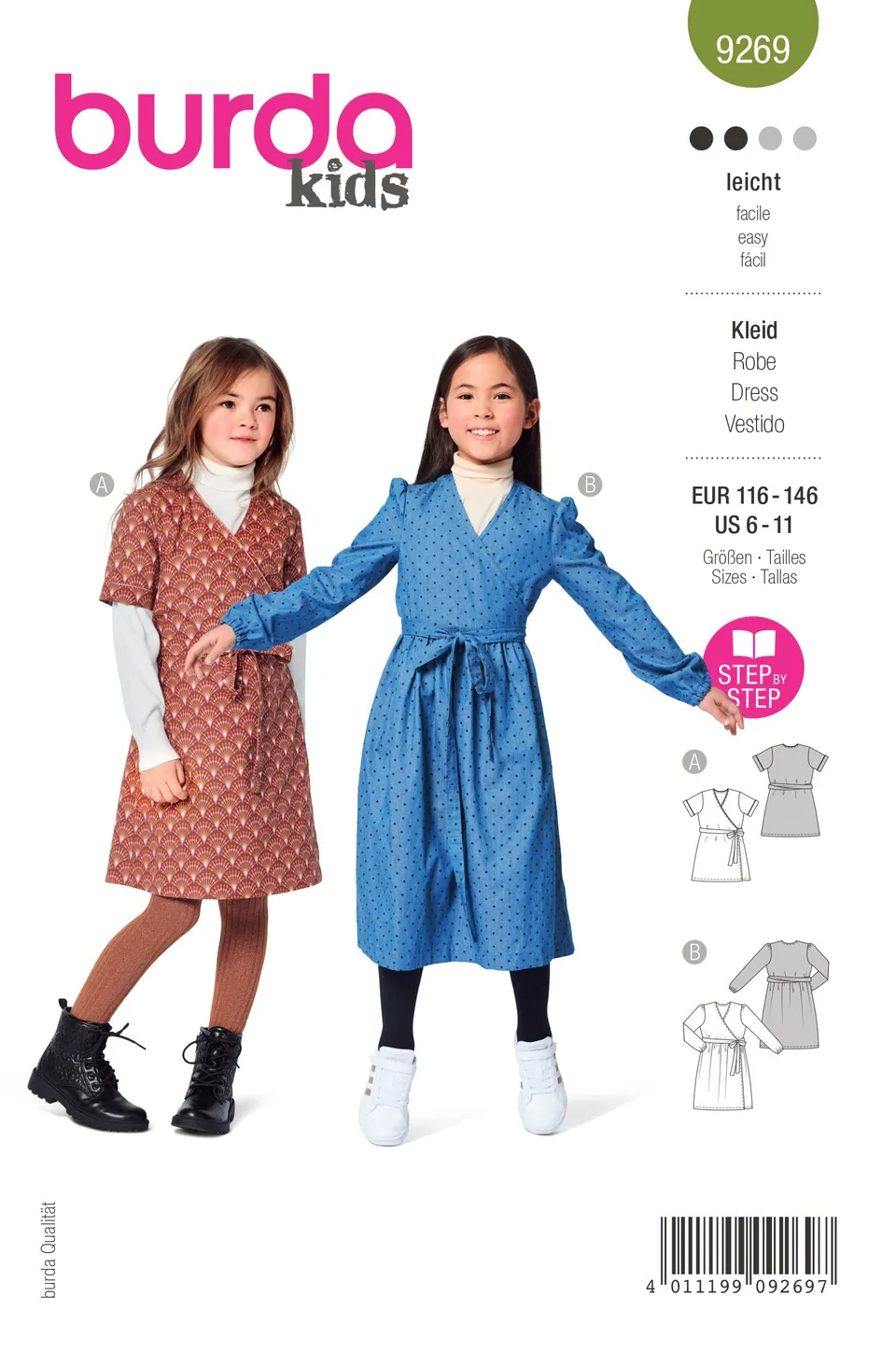 burda-style-9269-schnittmuster-kleid-kids-gr-116-146 image 1