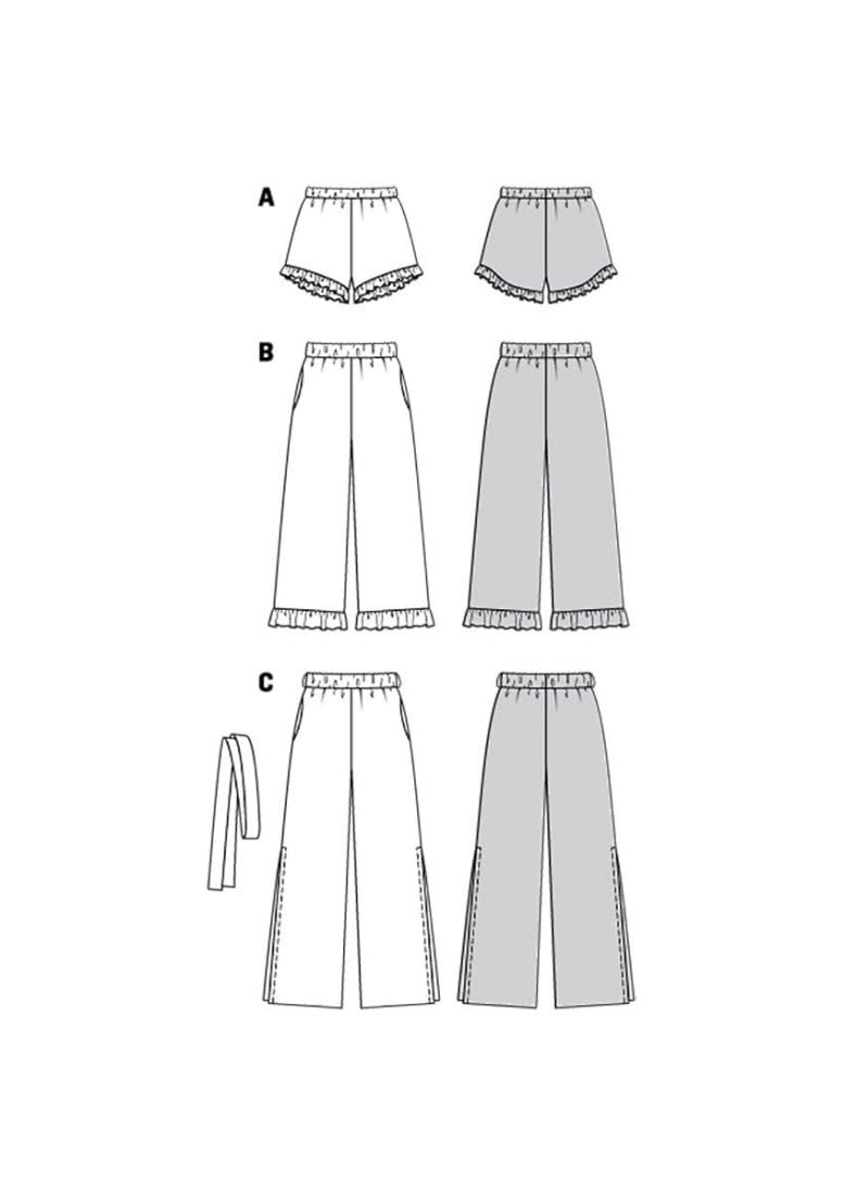 burda-style-6199-damen-hose-und-shorts-gr-34-44-papierschnittmuster image 2