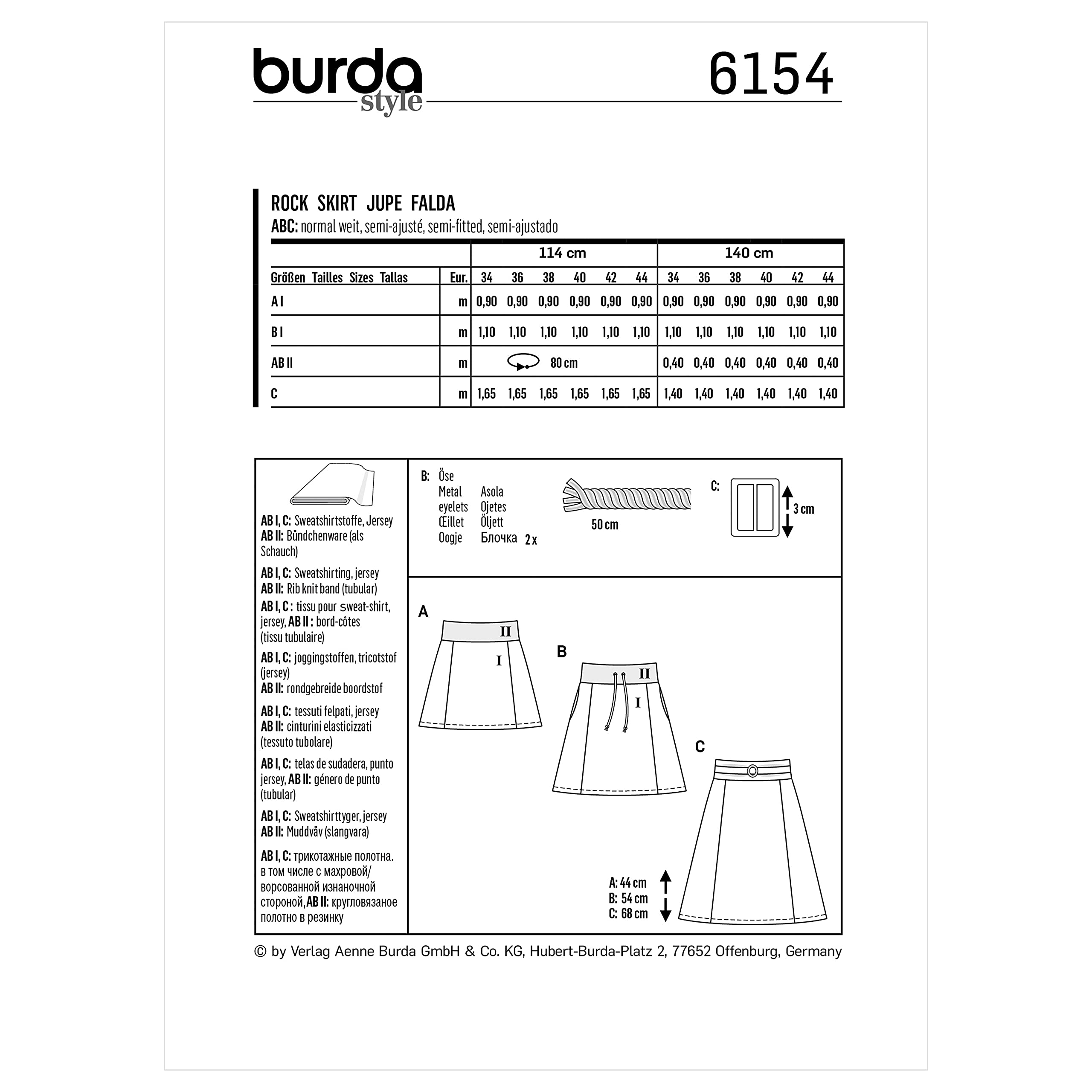 burda-style-6154-schnittmuster-damen-r-cke-lang-und-kurz-gr-34-44 image 2