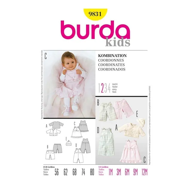 burda-style-schnittmuster-9831-baby-kombination-gr-56-80 image 1