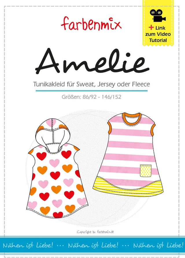 farbenmix-amelie-tunika-kleid-schnittmuster-gr-86-152 image 1