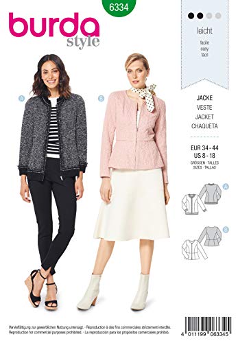 burda-style-6334-schnittmuster-damen-blouson-sch-chenjacke-mit-rei-verschluss-gr image 2