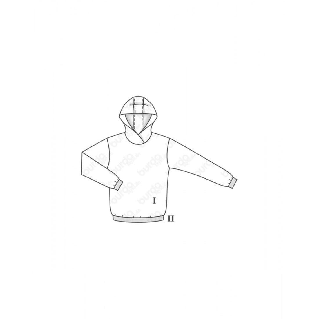 burda-style-schnittmuster-sweatshirt-6406-gr-34-44-mit-kapuze-und-r-schen image 4