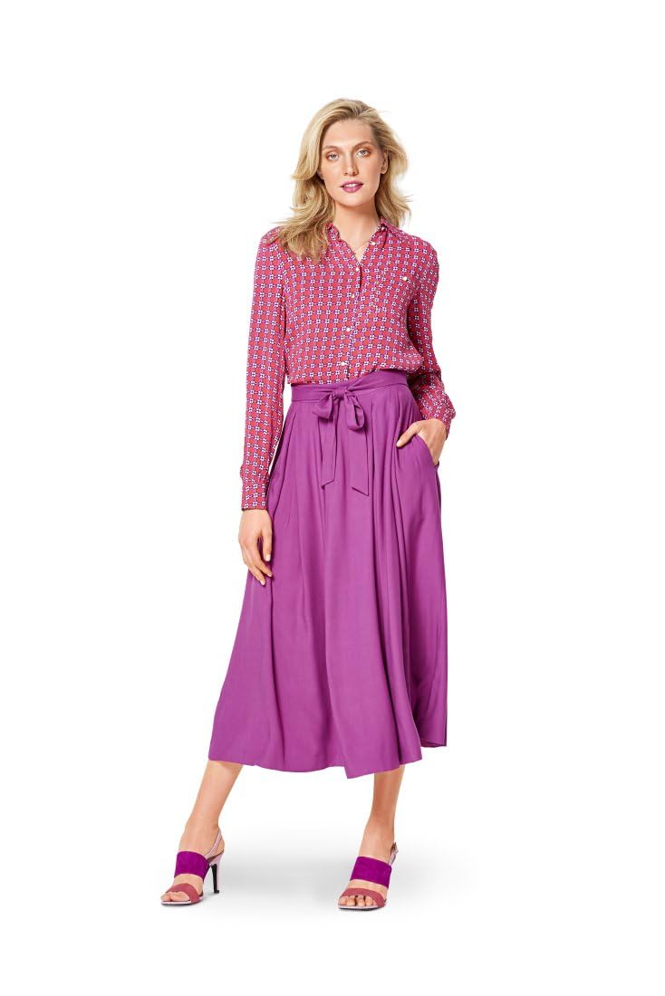 burda-style-6341-damen-faltenrock-tellerrock-midi-gr-34-44 image 2
