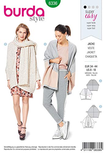 burda-style-schnittmuster-6336-long-cardigan-damen-gr-34-44 image 2