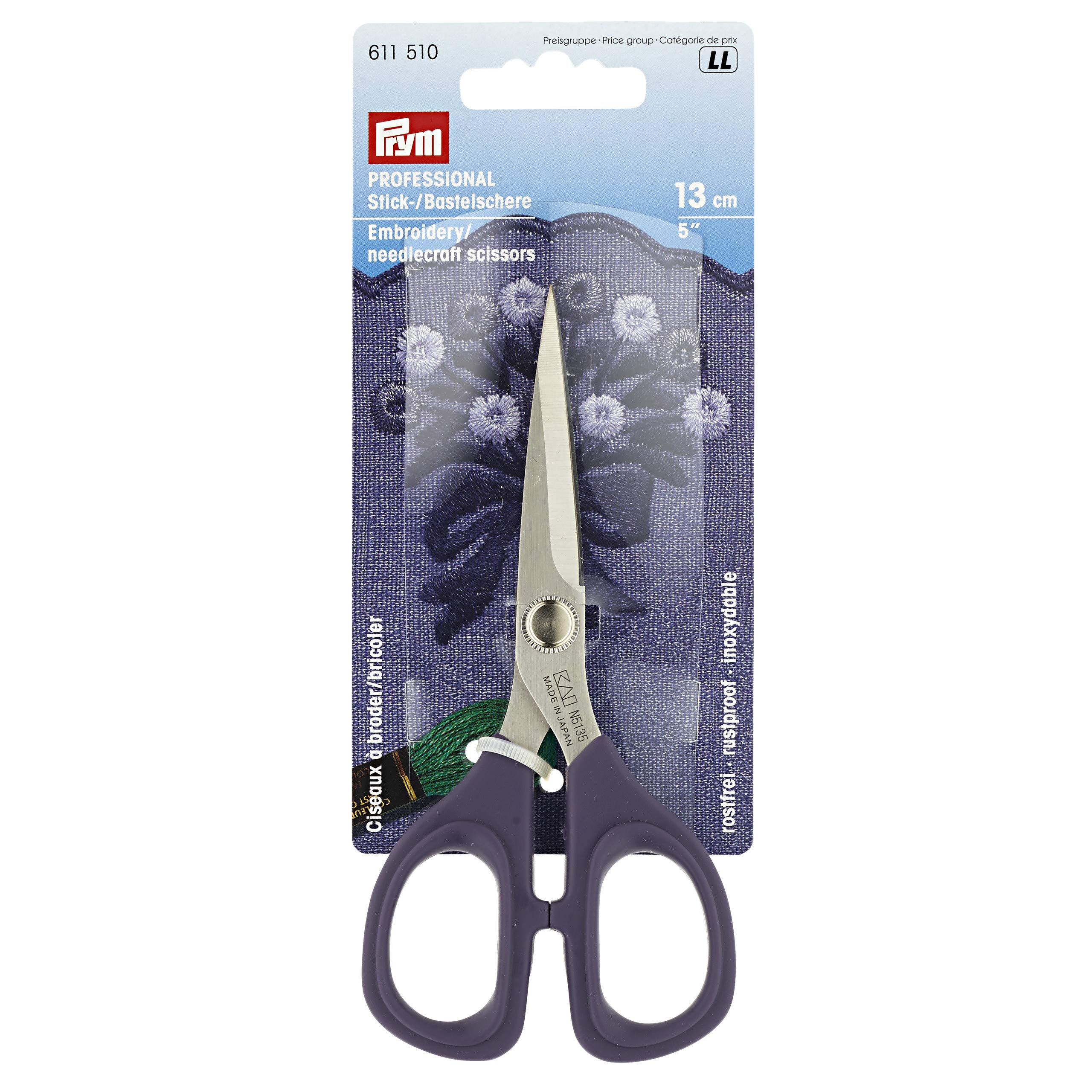 prym-611510-professional-stick-bastelschere-13-cm-lila-edelstahl-mit-softgriff image 3